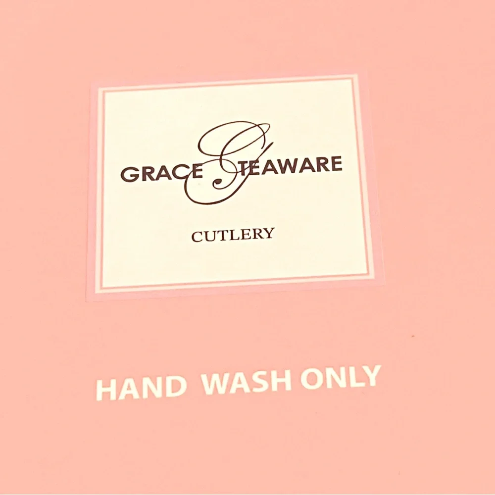 Grace NWT Beautiful Floral Porcelain Cake Knife & Server Set